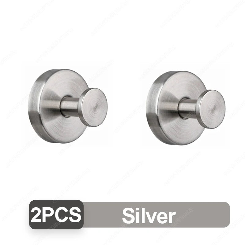 Metal Suction Cup Hook Strong Vacuum Bathroom Suction Cup Hooks Waterproof Towel Holder Stainless Steel Reusable Wall Hanger